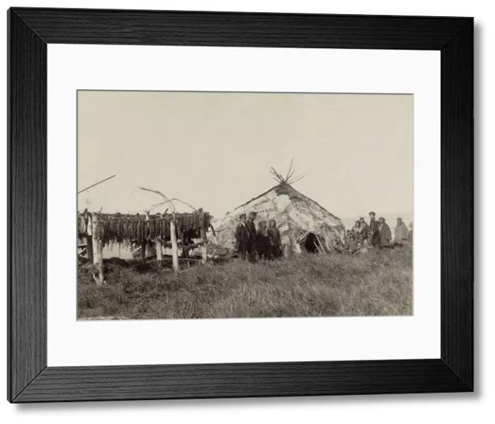 Framed Print : Chukchi Yurt and Fish-Curing, 1889. Creator: Unknown Framed Print : Chukchi Yurt and Fish-Curing, 1889. Creator: Unknown
