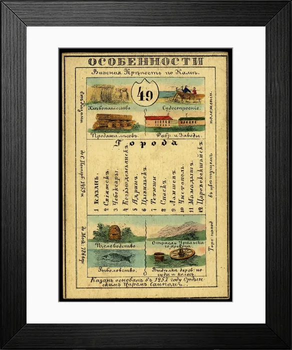 Framed Print : Kazan Province, 1856. Creator: Unknown Framed Print : Kazan Province, 1856. Creator: Unknown