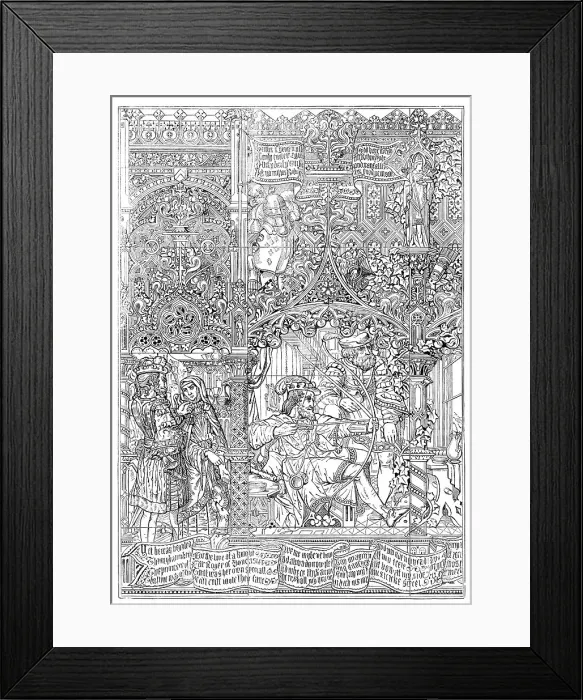 Framed Print : The International Exhibition: stained-glass window by Messrs. Chance Brothers... 1862. Creator: Unknown Framed Print : The International Exhibition: stained-glass window by Messrs. Chance Brothers... 1862. Creator: Unknown