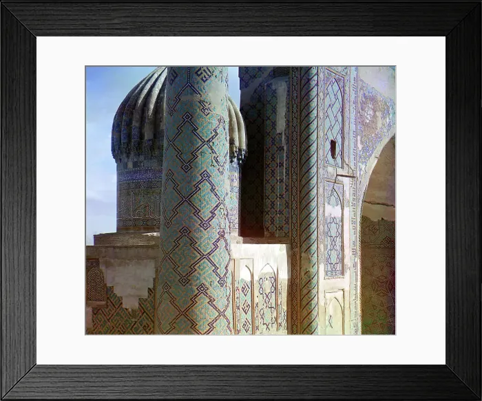 Framed Print : View of Shir-Dar madrasah, between 1905 and 1915. Creator: Sergey Mikhaylovich Prokudin-Gorsky Framed Print : View of Shir-Dar madrasah, between 1905 and 1915. Creator: Sergey Mikhaylovich Prokudin-Gorsky