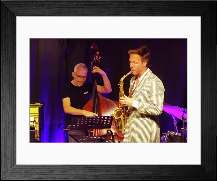 Framed Print : Guido Spannocchi Quartet, Verdict Jazz Club, Brighton, East Sussex, Sept 2023. Creator: Brian O'Connor Framed Print : Guido Spannocchi Quartet, Verdict Jazz Club, Brighton, East Sussex, Sept 2023. Creator: Brian O'Connor
