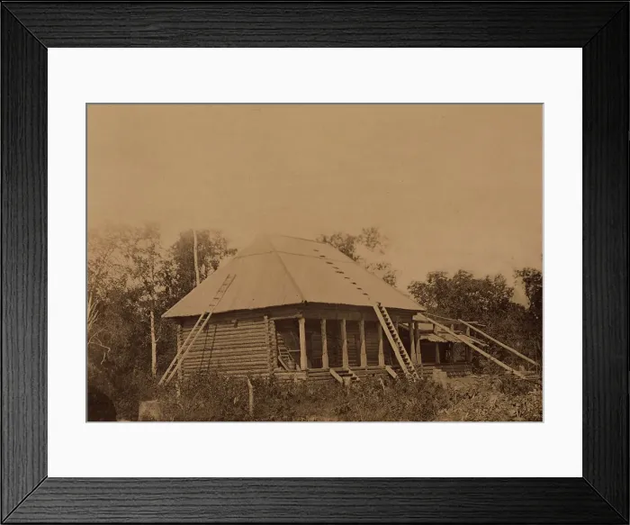 Framed Print : Prison Provisions Depot for the Derbinsky Prison in the Tym River Valley, 1880-1899. Creator: Innokenty Ignatievich Pavlovsky Framed Print : Prison Provisions Depot for the Derbinsky Prison in the Tym River Valley, 1880-1899. Creator: Innokenty Ignatievich Pavlovsky