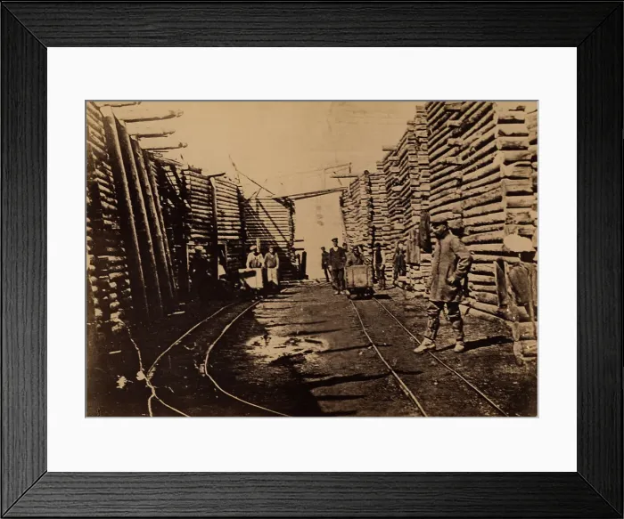 Framed Print : Exiled Convicts Hauling Coal in the Yards of the Due Coal Mine, 1880-1899. Creator: Innokenty Ignatievich Pavlovsky Framed Print : Exiled Convicts Hauling Coal in the Yards of the Due Coal Mine, 1880-1899. Creator: Innokenty Ignatievich Pavlovsky