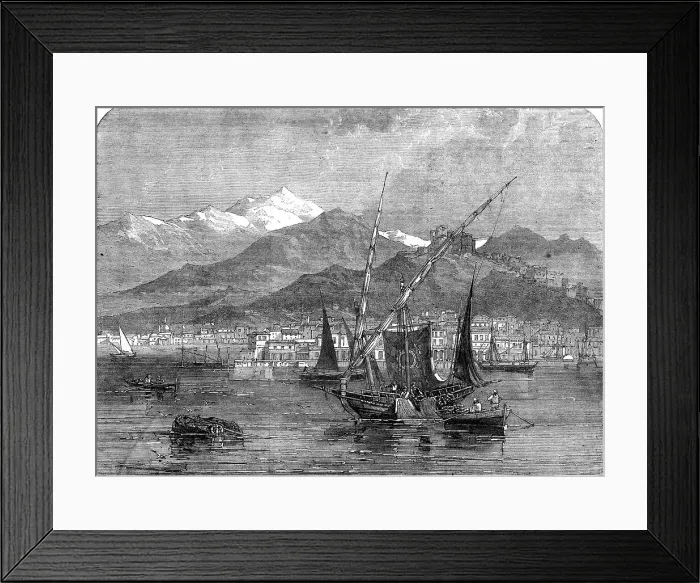 Framed Print : Patras, the seat of the provisional government at the beginning of the revolution in Greece, 1862. Creator: Unknown Framed Print : Patras, the seat of the provisional government at the beginning of the revolution in Greece, 1862. Creator: Unknown