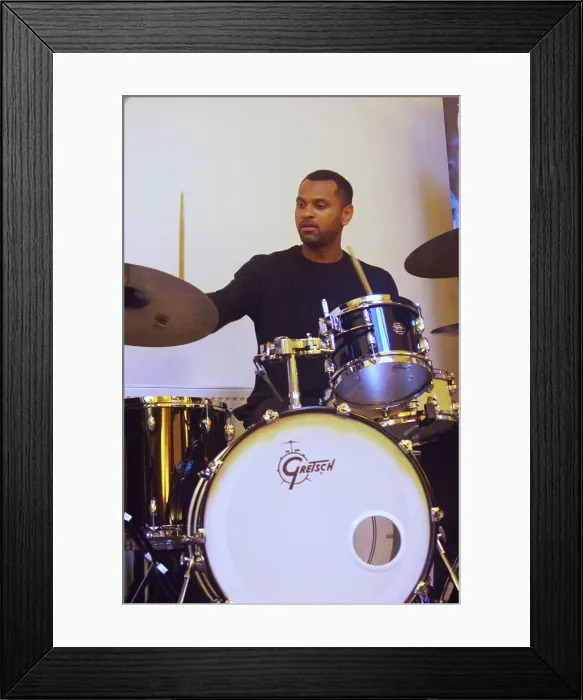 Framed Print : Daniel Smithson, Gary Crosby Sextet, National Jazz Archive, Loughton, Essex, Oct 2023. Creator: Brian O'Connor Framed Print : Daniel Smithson, Gary Crosby Sextet, National Jazz Archive, Loughton, Essex, Oct 2023. Creator: Brian O'Connor