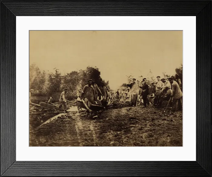 Framed Print : Exiled Convicts Building a Road through the Taiga, 1880-1899. Creator: Innokenty Ignatievich Pavlovsky Framed Print : Exiled Convicts Building a Road through the Taiga, 1880-1899. Creator: Innokenty Ignatievich Pavlovsky