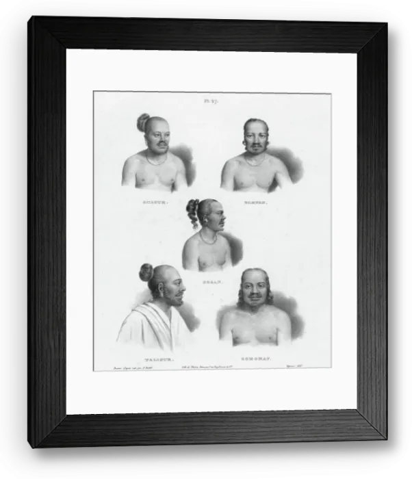 Framed Print : Inhabitants of the lower Caroline Islands, 19th century. Creators: Alexander Postels, Godefroy Engelmann Framed Print : Inhabitants of the lower Caroline Islands, 19th century. Creators: Alexander Postels, Godefroy Engelmann
