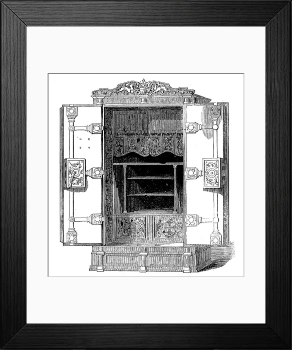 Framed Print : The International Exhibition: safe by Wertheim and Wiesse, of Vienna, 1862. Creator: Unknown Framed Print : The International Exhibition: safe by Wertheim and Wiesse, of Vienna, 1862. Creator: Unknown