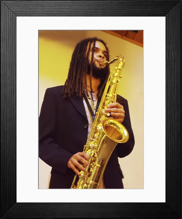 Framed Print : David Kayode, Gary Crosby Sextet, National Jazz Archive, Loughton, Essex, Oct 2023. Creator: Brian O'Connor Framed Print : David Kayode, Gary Crosby Sextet, National Jazz Archive, Loughton, Essex, Oct 2023. Creator: Brian O'Connor