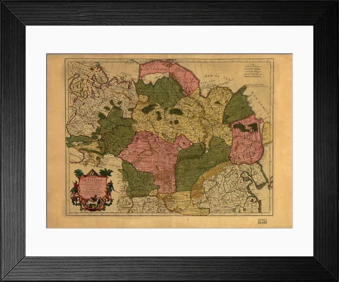 Framed Print : Carte de Tartarie, 1706. Creator: Guillaume Delisle Framed Print : Carte de Tartarie, 1706. Creator: Guillaume Delisle