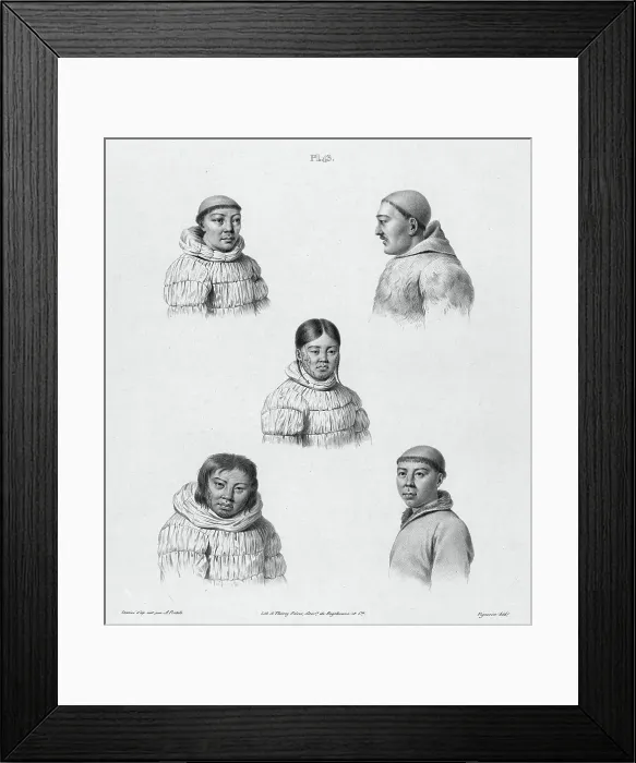 Framed Print : Inhabitants of the Country of the Chukchis, Northeast Coast of Asia, 19th century. Creators: Alexander Postels, Godefroy Engelmann Framed Print : Inhabitants of the Country of the Chukchis, Northeast Coast of Asia, 19th century. Creators: Alexander Postels, Godefroy Engelmann