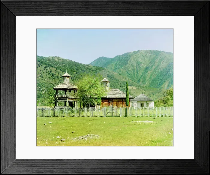 Framed Print : Church in Koldakhvary, eight versts from Gagra, between 1905 and 1915. Creator: Sergey Mikhaylovich Prokudin-Gorsky Framed Print : Church in Koldakhvary, eight versts from Gagra, between 1905 and 1915. Creator: Sergey Mikhaylovich Prokudin-Gorsky