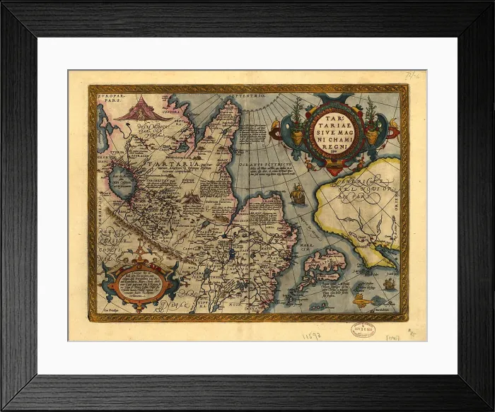 Framed Print : Tartariae sive Magni Chami Regni ty¨pus, 1603. Creators: Abraham Ortelius, Jan Baptist Vrients Framed Print : Tartariae sive Magni Chami Regni ty¨pus, 1603. Creators: Abraham Ortelius, Jan Baptist Vrients