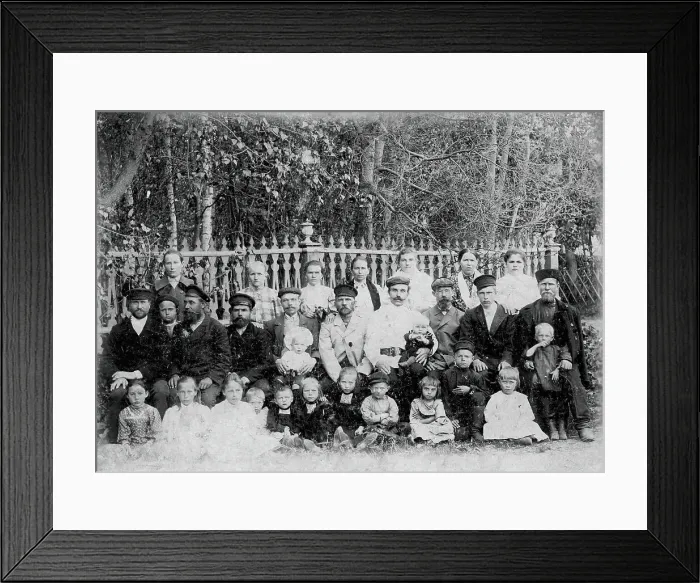 Framed Print : Workers of the Gorokhov mill with their families, 1904. Creator: Unknown Framed Print : Workers of the Gorokhov mill with their families, 1904. Creator: Unknown
