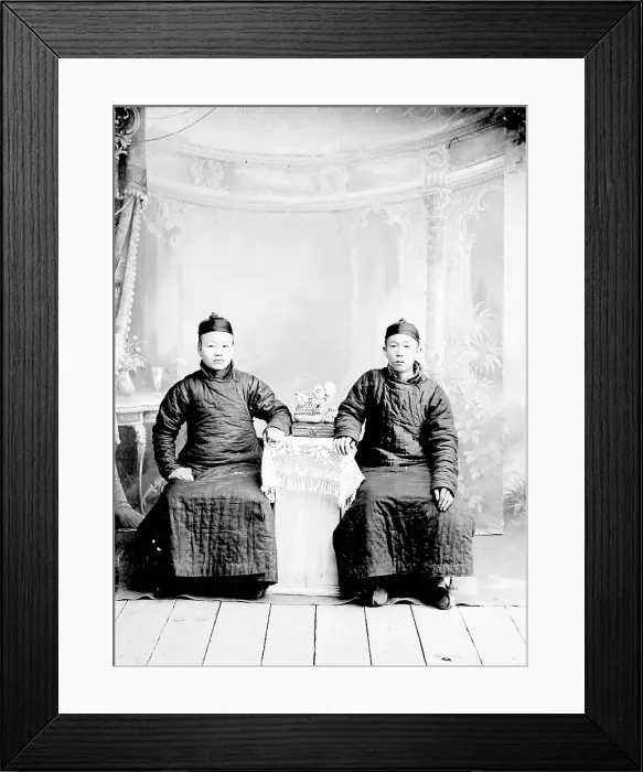 Framed Print : Two Asian men, 1900. Creator: Nikolai Nikolaevich Petrov Framed Print : Two Asian men, 1900. Creator: Nikolai Nikolaevich Petrov