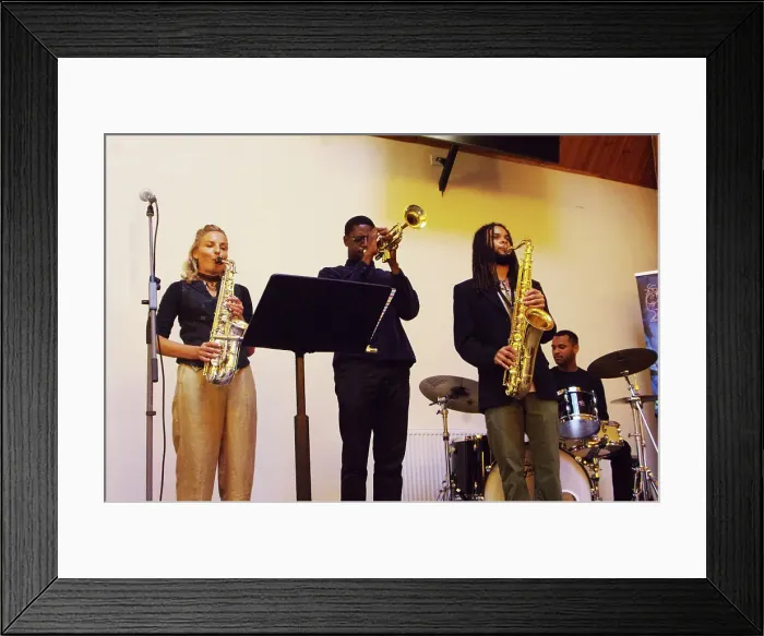 Framed Print : Gary Crosby Sextet, National Jazz Archive, Loughton, Essex, Oct 2023. Creator: Brian O'Connor Framed Print : Gary Crosby Sextet, National Jazz Archive, Loughton, Essex, Oct 2023. Creator: Brian O'Connor