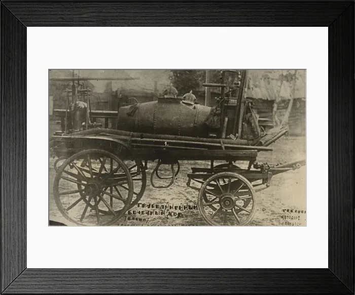 Framed Print : Pipeline barrel stroke, early 20th century. Creator: Unknown Framed Print : Pipeline barrel stroke, early 20th century. Creator: Unknown
