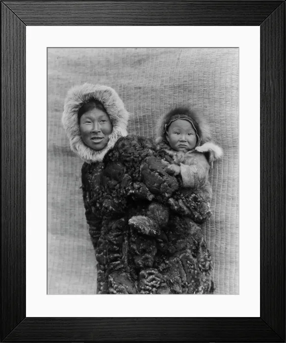 Framed Print : Woman and child, Nunivak, c1929. Creator: Edward Sheriff Curtis Framed Print : Woman and child, Nunivak, c1929. Creator: Edward Sheriff Curtis