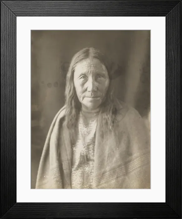 Framed Print : Mrs. Big Head, 1905. Creator: Edward Sheriff Curtis Framed Print : Mrs. Big Head, 1905. Creator: Edward Sheriff Curtis