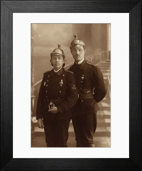 Framed Print : Nikolai Illarionovich Iamol'skii (On the Left) in the Parade Uniform of the... early 20th cent. Creator: Unknown Framed Print : Nikolai Illarionovich Iamol'skii (On the Left) in the Parade Uniform of the... early 20th cent. Creator: Unknown