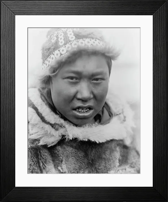 Framed Print : Hooper Bay youth, c1929. Creator: Edward Sheriff Curtis Framed Print : Hooper Bay youth, c1929. Creator: Edward Sheriff Curtis