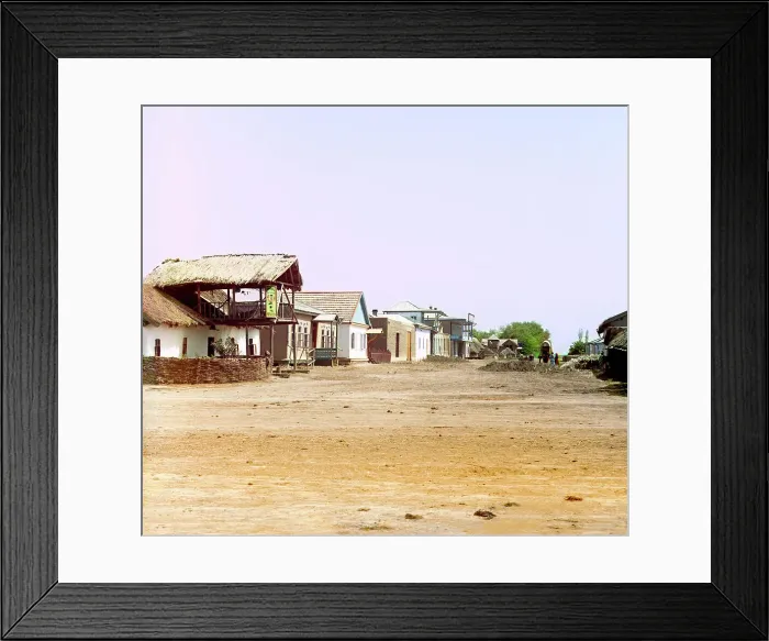 Framed Print : Mugan: Settlement of Petropavlovskoe; a street (seventy-seven households), between 1905 and 1915. Creator: Sergey Mikhaylovich Prokudin-Gorsky Framed Print : Mugan: Settlement of Petropavlovskoe; a street (seventy-seven households), between 1905 and 1915. Creator: Sergey Mikhaylovich Prokudin-Gorsky