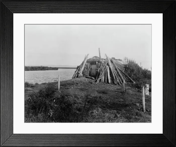 Framed Print : On the Selawik River, c1929. Creator: Edward Sheriff Curtis Framed Print : On the Selawik River, c1929. Creator: Edward Sheriff Curtis