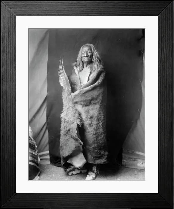 Framed Print : Black Eagle-Assiniboin, c1908. Creator: Edward Sheriff Curtis Framed Print : Black Eagle-Assiniboin, c1908. Creator: Edward Sheriff Curtis