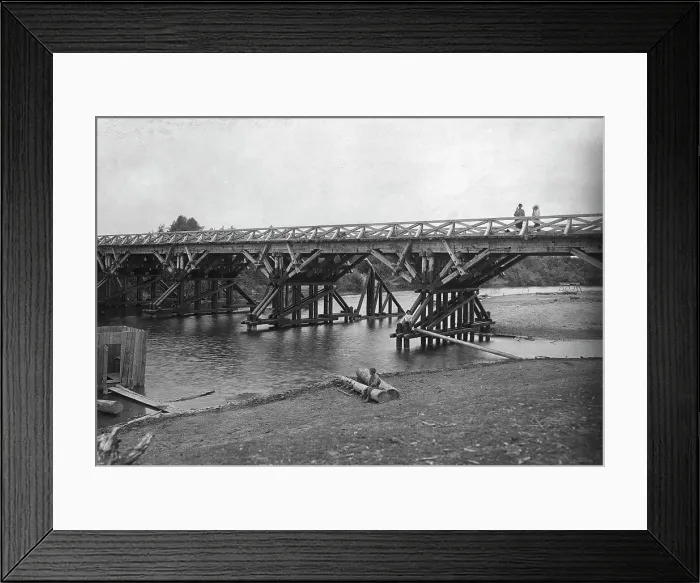 Framed Print : View of Tiazhin Bridge Spans, 1909. Creator: Dorozhno-Stroitel'nyi Otdel Framed Print : View of Tiazhin Bridge Spans, 1909. Creator: Dorozhno-Stroitel'nyi Otdel