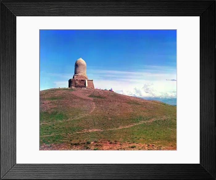 Framed Print : General view of mosque at the top of Chapan-Ata Mountain, Samarkand, between 1905 and 1915. Creator: Sergey Mikhaylovich Prokudin-Gorsky Framed Print : General view of mosque at the top of Chapan-Ata Mountain, Samarkand, between 1905 and 1915. Creator: Sergey Mikhaylovich Prokudin-Gorsky