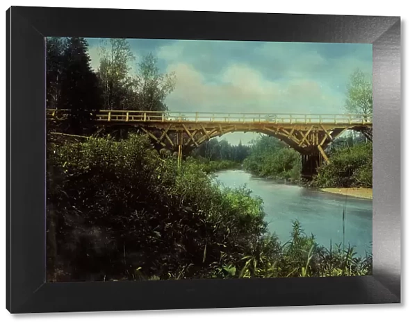 A Bridge Over the Barsa River. Kedrovsko-Alekseevsk Railroad, 1906-1908. Creator: Dorozhno-Stroitel'nyi Otdel