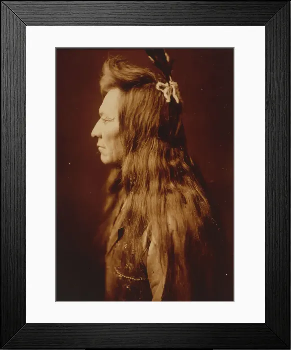 Framed Print : Black Eagle-profile, c1905. Creator: Edward Sheriff Curtis Framed Print : Black Eagle-profile, c1905. Creator: Edward Sheriff Curtis