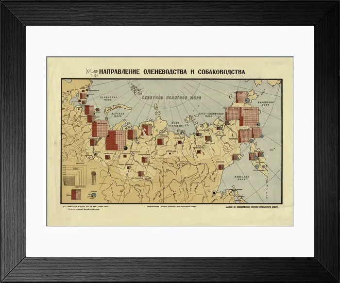 Framed Print : The direction of reindeer husbandry and dog breeding, 1932. Creator: Unknown Framed Print : The direction of reindeer husbandry and dog breeding, 1932. Creator: Unknown