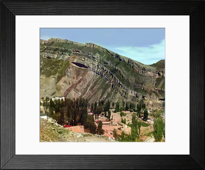 Framed Print : Village of Nizhnii Gunib in Dagestan, between 1905 and 1915. Creator: Sergey Mikhaylovich Prokudin-Gorsky Framed Print : Village of Nizhnii Gunib in Dagestan, between 1905 and 1915. Creator: Sergey Mikhaylovich Prokudin-Gorsky