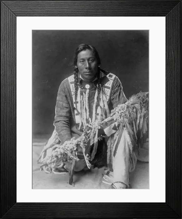 Framed Print : A medicine pipe-Piegan, c1910. Creator: Edward Sheriff Curtis Framed Print : A medicine pipe-Piegan, c1910. Creator: Edward Sheriff Curtis