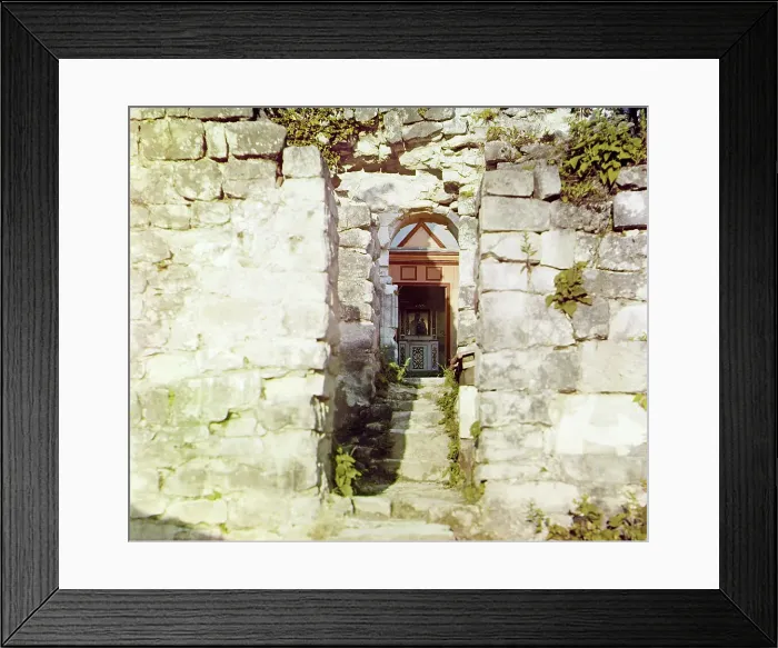 Framed Print : Entrance into the monastery, between 1905 and 1915. Creator: Sergey Mikhaylovich Prokudin-Gorsky Framed Print : Entrance into the monastery, between 1905 and 1915. Creator: Sergey Mikhaylovich Prokudin-Gorsky