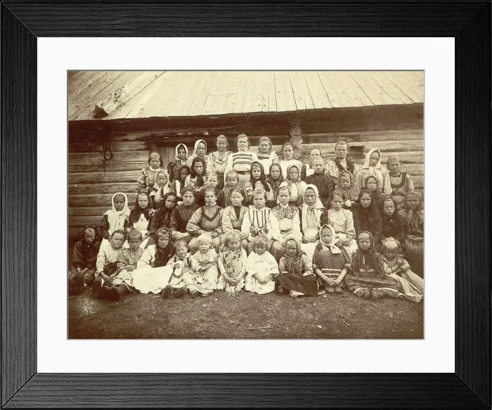 Framed Print : Cossack Girls, 1909. Creator: Nikolai Georgievich Katanaev Framed Print : Cossack Girls, 1909. Creator: Nikolai Georgievich Katanaev