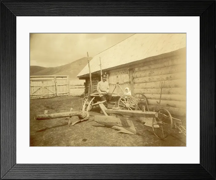 Framed Print : Saban. Wooden and Metal Ploughs, 1909. Creator: Nikolai Georgievich Katanaev