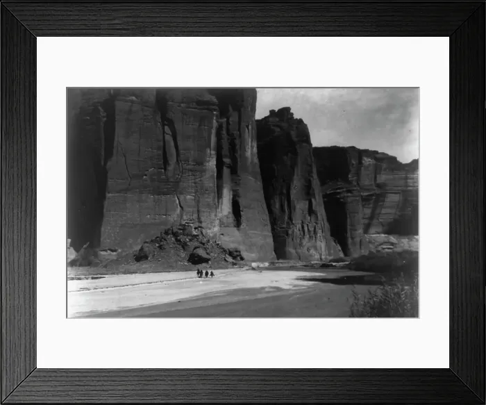 Framed Print : The cliffs, Canyon de Chelly, Ariz. c1905. Creator: Edward Sheriff Curtis Framed Print : The cliffs, Canyon de Chelly, Ariz. c1905. Creator: Edward Sheriff Curtis