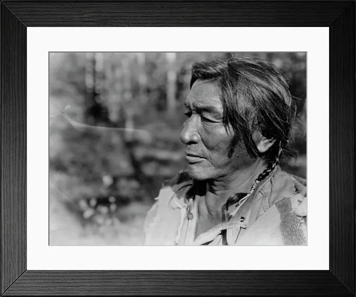 Framed Print : Agichida, Assiniboin, c1927. Creator: Edward Sheriff Curtis Framed Print : Agichida, Assiniboin, c1927. Creator: Edward Sheriff Curtis