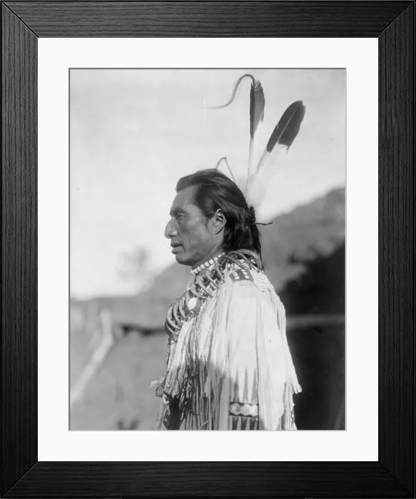 Framed Print : Crow's Heart-Mandan, c1908. Creator: Edward Sheriff Curtis