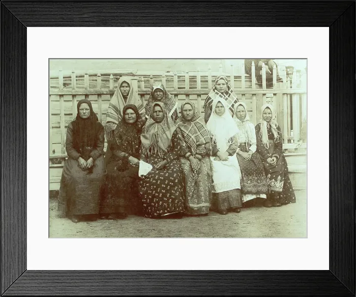 Framed Print : Cossack Village Girls. Kokchetavskii Uezd, 1909. Creator: Nikolai Georgievich Katanaev Framed Print : Cossack Village Girls. Kokchetavskii Uezd, 1909. Creator: Nikolai Georgievich Katanaev