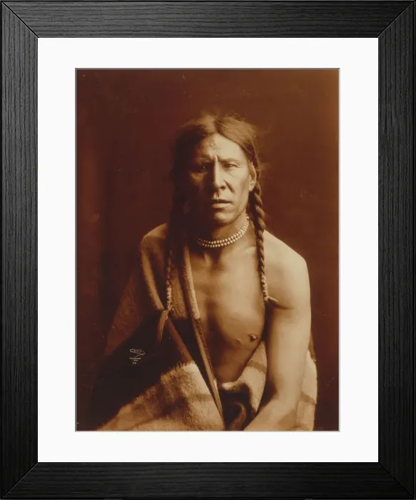 Framed Print : Heavy Shield, c1900. Creator: Edward Sheriff Curtis Framed Print : Heavy Shield, c1900. Creator: Edward Sheriff Curtis