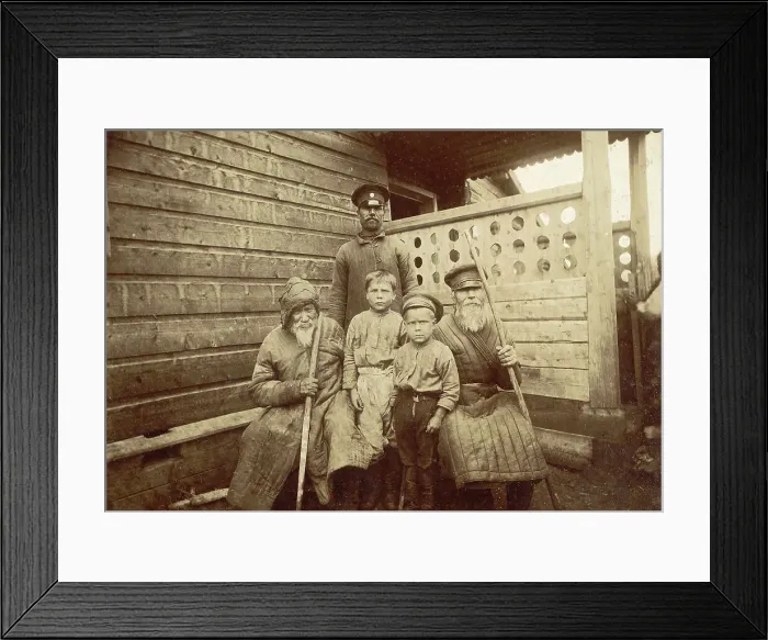 Framed Print : Great-grandfather, grandfather, grandson and great-grandchildren, 1909. Creator: Nikolai Georgievich Katanaev Framed Print : Great-grandfather, grandfather, grandson and great-grandchildren, 1909. Creator: Nikolai Georgievich Katanaev