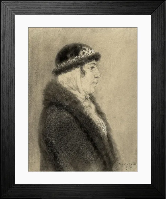 Framed Print : Merchant's Wife. Old Believer, 1904. Creator: Boris Vasilievich Smirnov Framed Print : Merchant's Wife. Old Believer, 1904. Creator: Boris Vasilievich Smirnov