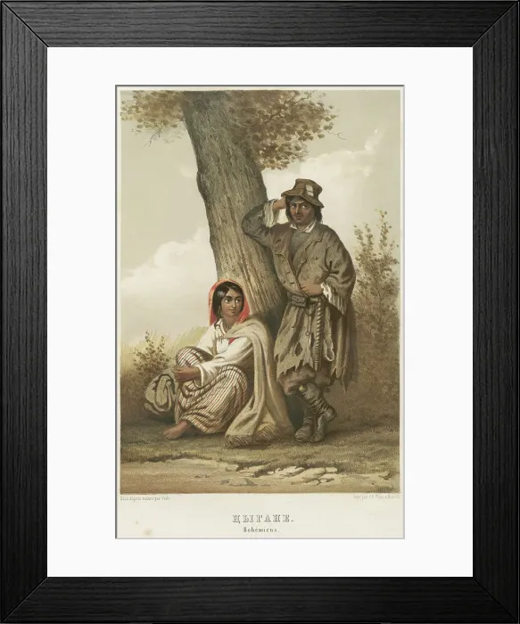 Framed Print : Gypsies, 1862. Creator: Karl Fiale Framed Print : Gypsies, 1862. Creator: Karl Fiale