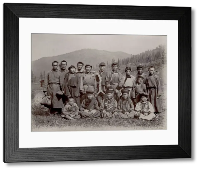 Framed Print : Buryats of the Baikal region, 1900. Creators: I. A. Podgorbunskii, V. I. Podgorbunskii Framed Print : Buryats of the Baikal region, 1900. Creators: I. A. Podgorbunskii, V. I. Podgorbunskii