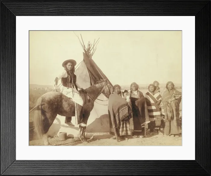 Framed Print : A pretty group at an Indian tent, 1891. Creator: John C. H. Grabill Framed Print : A pretty group at an Indian tent, 1891. Creator: John C. H. Grabill