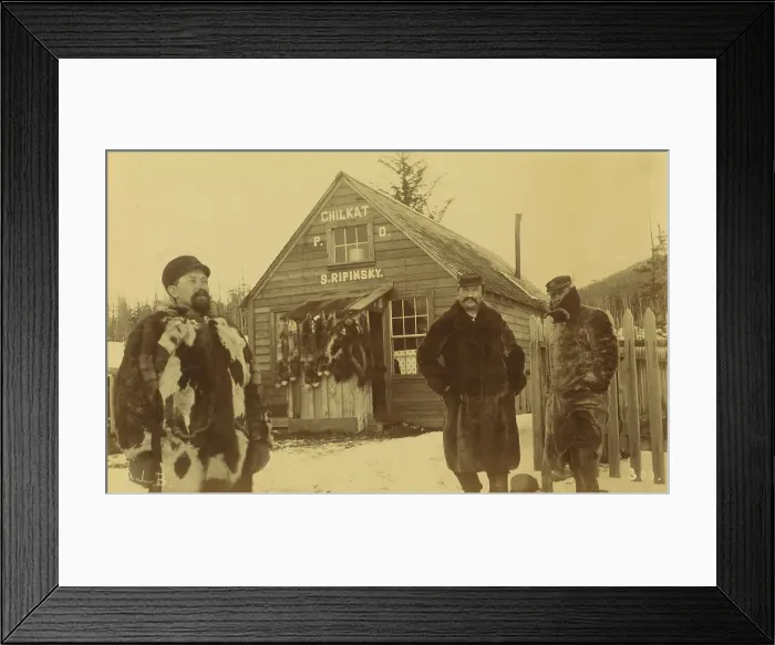 Framed Print : Col Ripinski & PO at Chilkat []  / , 1894 and 1895. Creator: Alfred Lee Broadbent. Col Ripinski & PO at Chilkat []  / , 1894 and 1895. Creator: Alfred Lee Broadbent