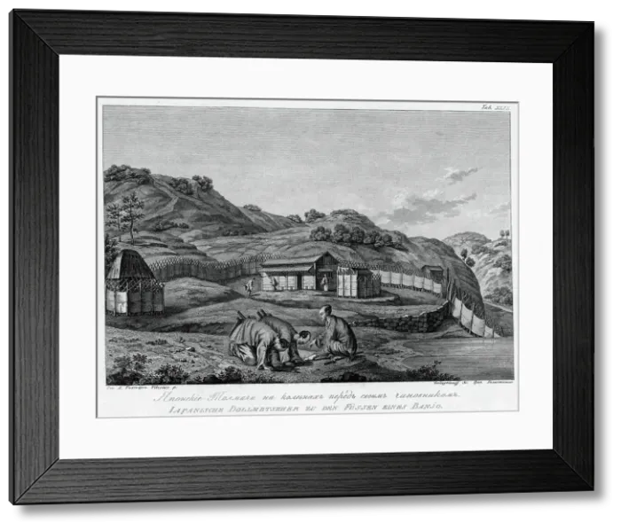 Framed Print : Japanese Interpreters Kneeling in Front of Their Chief, 1813. Creator: Stepan Galaktionov Framed Print : Japanese Interpreters Kneeling in Front of Their Chief, 1813. Creator: Stepan Galaktionov